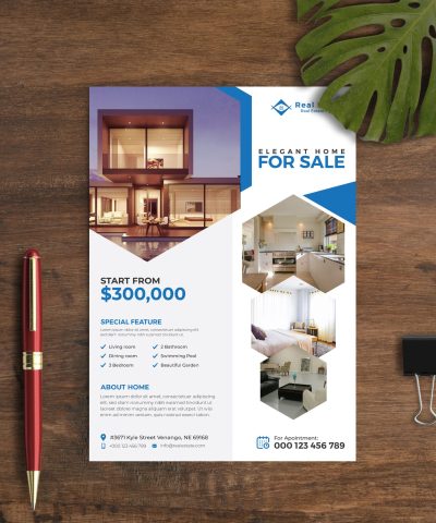 Alternative view of Real-estate Print-Ready Flyer Design Template