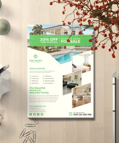 Real-Estate Print-Ready flyer design template