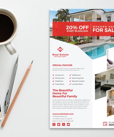 Alternative view of Real-Estate Print-Ready flyer design template
