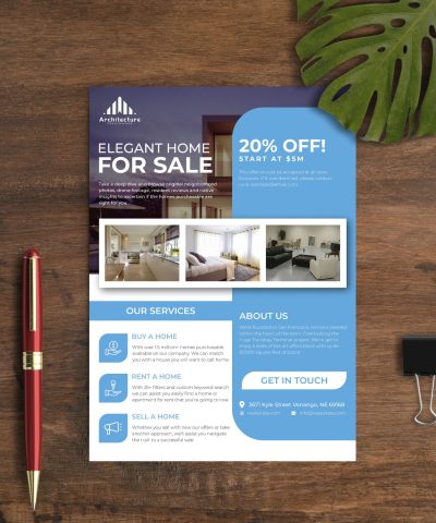 Real-estate Print-Ready Flyer Design Template