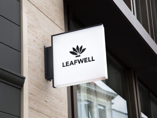 LeafWell CBD logo design