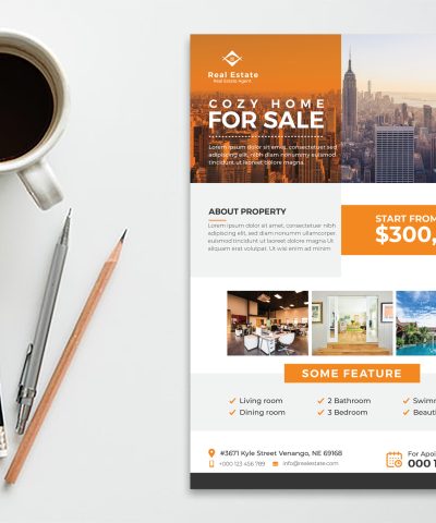 Alternative view of Real-Estate Print Ready Flyer Design Template