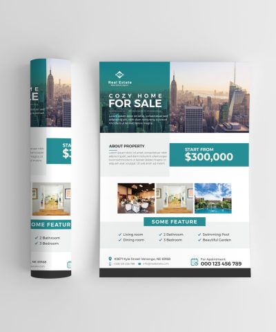 Real-Estate Print Ready Flyer Design Template
