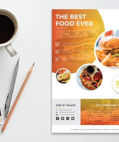 Alternative view of Food Flyer Design Print-Ready Template