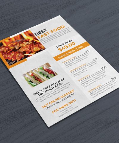 Alternative view of Food Flyer Design Print-Ready Template
