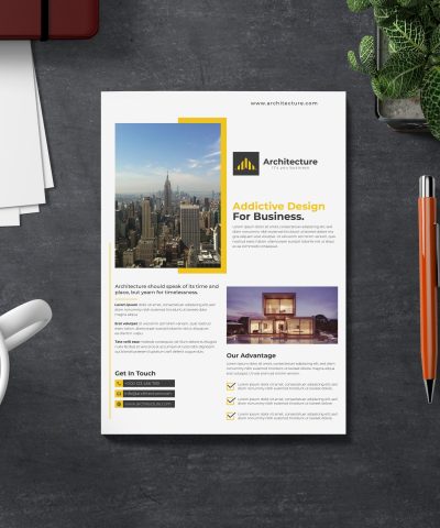Real-Estate Flyer Print-Ready Template (Addictive design for business)