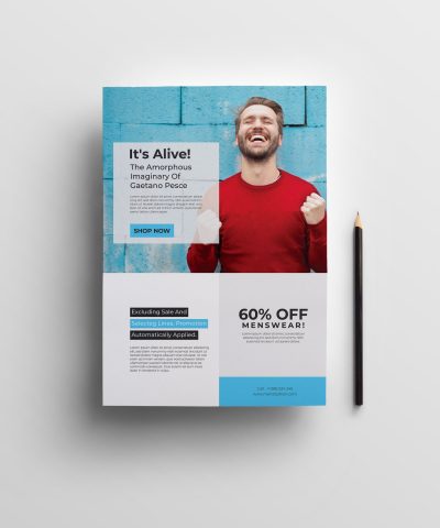 Alternative view of Clothing flyer template