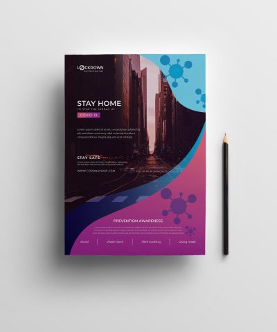 Covid-19 Flyer Print-Ready Template (Lockdown)