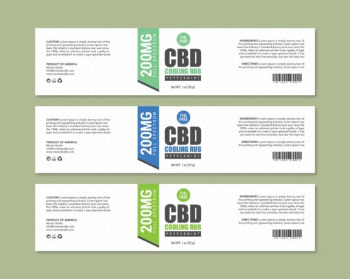 Cooling rub label template